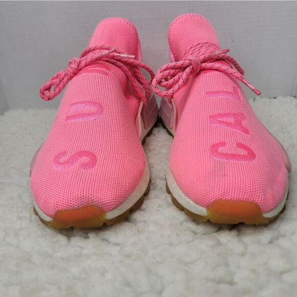 Pharell Williams × Adidas NMD Human Race Trail Sun Calm Mens Size 9 Pink Sneaker - Picture 2 of 10